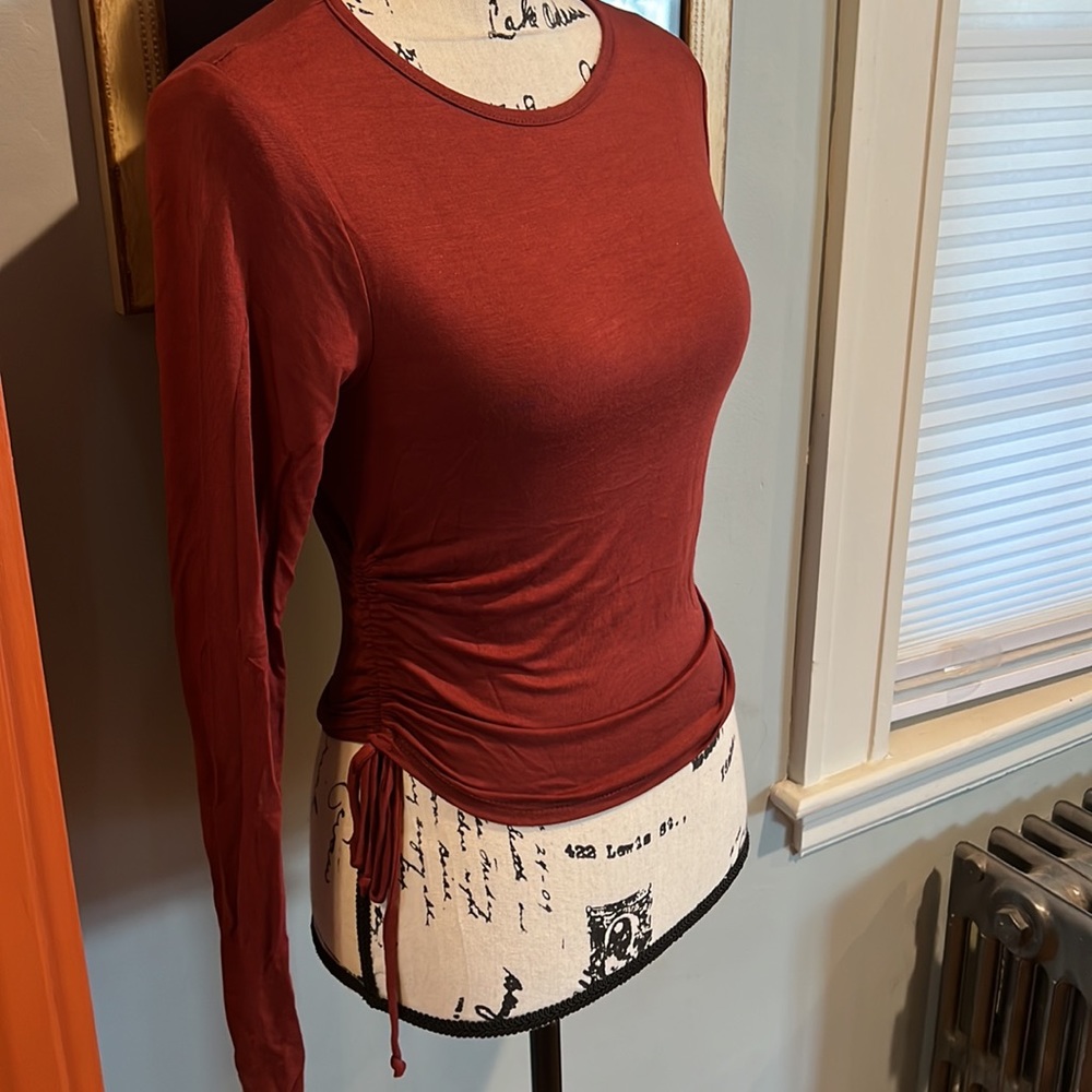 Amable Rust-Colored Cropped Top - Picture 5 of 8